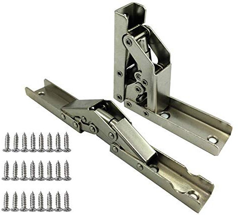 90 Degree Folding Door/Shelf Hinge Hidden Bracket Table Holder Furniture Parts (4PCS)