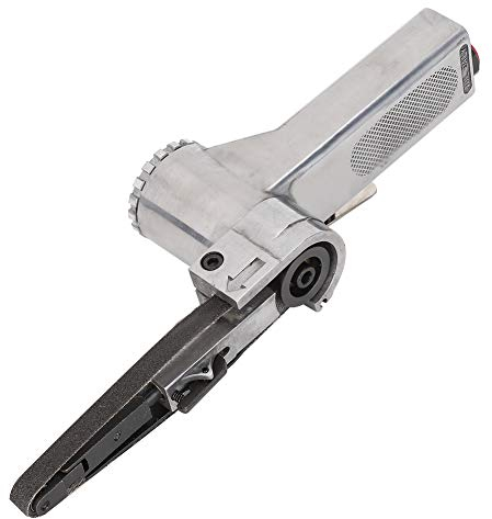Levigatrice a Nastro, Mini Levigatrice a Nastro da 10mm Levigatrice a Nastro Ad Aria con Cinghie 3pezzi (3/8 x 13 pollici) e Chiave da 1 Pizzo