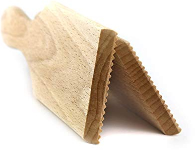KAESE-SELBER.DE Butterkugelformer Schlägel mit Rillen | 2 Stück | aus Buchenholz 18 cm Butter