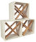 CHICCIE 3 Set Weinregal Wino aus Holz - Weiß Geflammt X Regal Holzkiste
