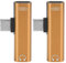 Dilwe1 2-teiliger USB C zu 3,5mm Audioadapter, 2-in-1 Kopfhörerbuchsenadapter, Assist Audiokabel-Ladegerät Headset Verteileradapter für Mobiltelefone(Gold)