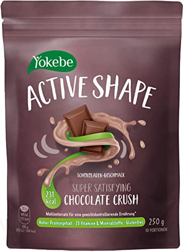 Yokebe ACTIVE SHAPE Chocolate Crush - Mahlzeitersatz für eine gewichtskontrollierende Ernährung - Diät-Drink mit hohem Proteingehalt und Schokoladen-Geschmack - 250 g = 10 Portionen