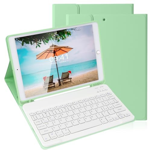 LAMA 10,2 e 10,5 Pollici Custodia per Tastiera iPad, Italiano QWERTY Tastiera Wireless per iPad da 10,2 e 10,5 Pollici(9a 2021/8a 2020/7a Generazione 2019, iPad Air 3 2019,iPad Pro 2017)