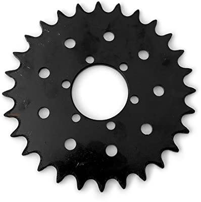 L-faster Piñón fijo para bicicleta 16T 25T 28T 32T para montaje en disco de freno, rueda de cadena grande para bicicleta de engranaje fijo, piñón de 28 dientes para cadena de bicicleta #410 (32T)