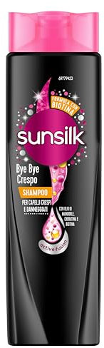 Sunsilk, Shampoo Bye Bye Crespo, Shampoo per Capelli Crespi, Dona Capelli Morbidi, Visibilmente Sani e Luminosi, Formula Active Fusion Arricchita con Olio di Macadamia, Elastina e Biotina, 250 ml