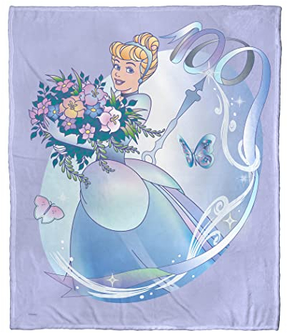 Northwest Disney 100 Silk Touch Überwurfdecke, 127 x 152,4 cm, Celebration Cinderella