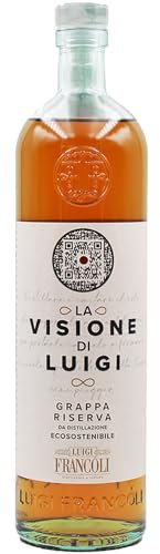 Luigi Francoli - Grappa La Visione di Luigi 700ml - Grappa Invecchiata in Legno Distillazione Ecosostenibile di Vinacce Nebbiolo, Barbera, Dolcetto e Moscato Premio Spirit of the Year 2023-40% vol.