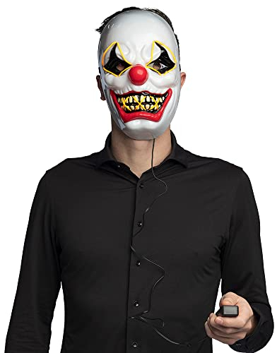 Boland - LED Maske, Maske mit Licht, Horrormaske für Karneval, Accessoire für Faschingskostüme, Halloween Maske