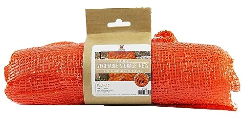 Seedzbox Lot de 3 sacs de rangement pour légumes – Extra Large – Pour stocker les légumes-racines, le petit bois, les pommes de terre, les oignons, les carottes – Capacité de 25 kg – Conteneur à