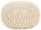 CIADAZ Makramee Sitzpuff, Pouf, Pouf Sitzkissen, Ottoman Puff, Sitzhocker, Handgefertigt 45 x 30 cm Baumwolle