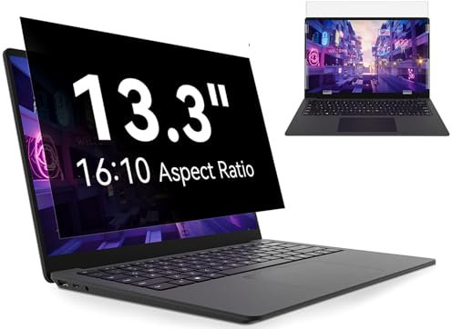 Pellicola Privacy 13.3 Pollici 16:10, Laptop Filtro Privacy Schermo Compatibile con HP/dell/Acer/Lenovo/Thinkpad/Samsung/ASUS/Sony, Rimovibile Pellicola Antiriflesso Protezione
