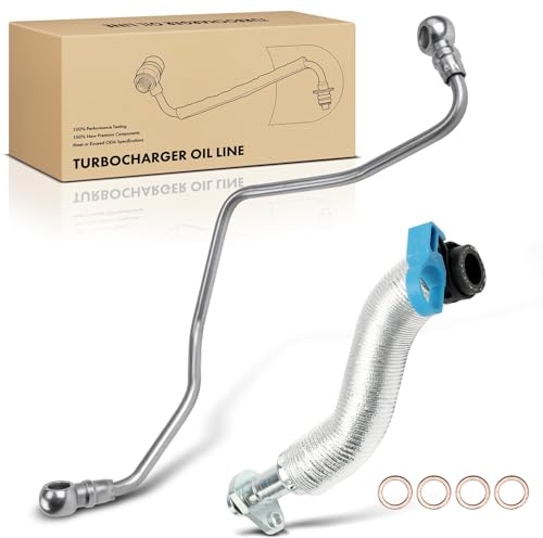 Frankberg 2x Ölleitung Turbolader Benzin Replace# 11657534454 | Kompatibel mit M.i.n.i R56 Cooper S John Cooper Works 1.6L 2006-2013 M.i.n.i Cabriolet R57 Cooper S 1.6L 2007-2015