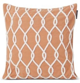 LEXINGTON [A] Rope Deco Recycled Cotton Canvas Pillow Cover, Beige/White, 50x50