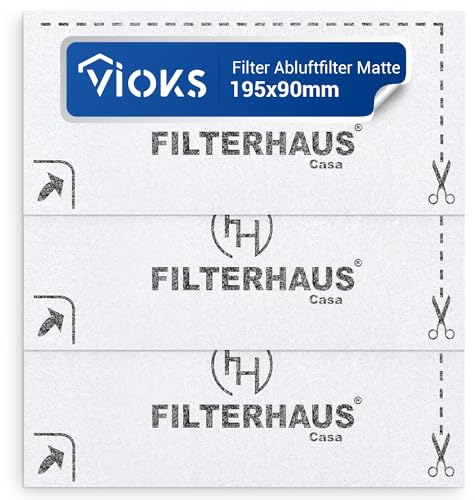 VIOKS Set 3x Filtermatte Luftfilter Zuschneidbar Ersatz für Мiele Airclean Filter 3944711 - Abluftfilter Filter passend für Mielе Staubsauger Complete C1-C3 Compact C1-C2 Classic C1 S200 S8340