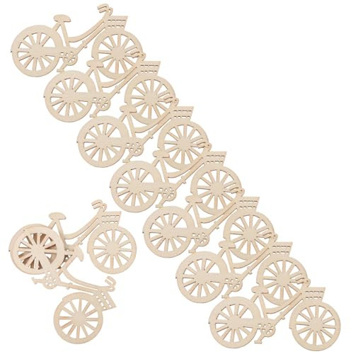 Toyvian 12st Fahrradmodell Fahrradspäne Aus DIY Puppenhaus Möbelset Aus Fahrrad 1:12 Miniatur Fahrradteile Kleines Fahrrad Holz Zubehör Kleines Puppenhaus Einrichtung FüR Wohnzimmer Retro Kinderzimme