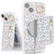 SailorTech iPhone 13 Case with Card Holder, Ring Stand Kickstand - White Leopard