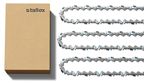 Lot de 3 chaînes de tronçonneuse tallox .325 1,6 mm, 68 TG, 45 cm, demi-gouge compatible avec Husqvarna