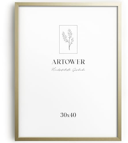 Artower® Bilderrahmen für 30 x 40 cm Natur Hell Holz Dünner Rahmen | Posterrahmen Groß Collage | Picture Frame Light Wood 30x40cm | Holzrahmen Holz-Bilderrahmen | Holzbilderrahmen Poster Echtholz