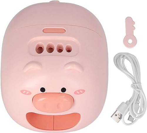 Wusdayer Sbucciatore automatico per semi di girasole, sbucciatore di semi di melone senza sforzo, staccabile e facile da pulire, macchina per aprire i semi di melone elettrico a forma di maiale (rosa)