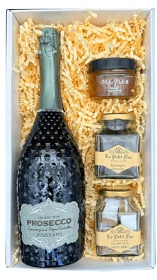 Coffret blanc : Prosecco DOC - Miel agrumes - Calissons - Amandes au chocolat