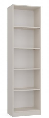 CDF Office Bücherregal R50 | Farbe: Kaschmir (beige) | Für Wohnzimmer, Büro, Arbeitszimmer | Modern | Regal für Bücher und Spielzeug | Ideal für Kinderzimmer, Teenager, Jugendzimmer