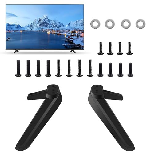 TV Support Feet, 1 Pairs Universal TV Stand Legs, TV Pedestal Feet, Pedestal TV Mount Feets, For Most LED Plasma Flat Screens, Comes with Installation Accessories (17mm to 20mm/0.66in to 0.78in)