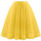 Gelb Tüllrock Damen Tutu Rock Midi Petticoat Hoch Taillierter A Linien Rockabilly Petticoat Mesh-Chiffon-Faltenrock Karneval Kostüm Tanzrock Unterrock