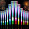VEYLIN 12 Stück LED Leuchtstäbe Glasfaser, Leuchtwedel Bunte mit Batterie, Knicklichter für Kinder, Party, Weihnachten, Konzert, Hochzeit, Halloween