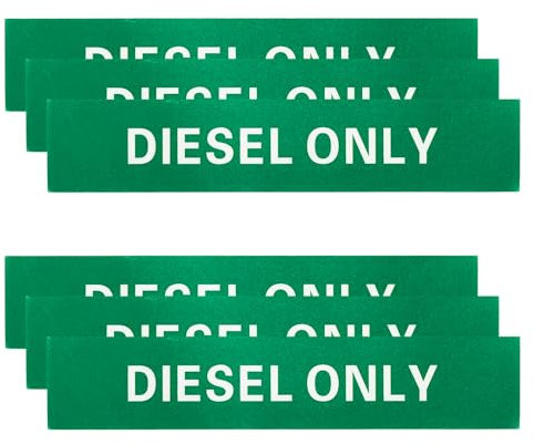 sourcing map Diesel Only Sticker Self-Stick DIESEL ONLY Marker Warning Label Signage 1-3/5 x 8 Inch for Pump Jugs Containers White on Green, Pack of 10