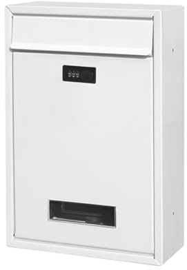 Cassetta Postale Cassetta, Postale In Acciaio Inox Da Parete Con Serratura A Combinazione Di Sicurezza Cassaforte Con Serratura Per Lettere A Incasso Per Casa Ufficio