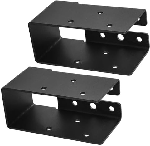 Beam Bracket - Hidden Beam Brackets Set of 2 | Wood Beam Support for Pergola - Handrail - Swing Shelf Fence Stairs, Strong Metal Construction, Secure Frame Stabiliser - Hardware Accessories
