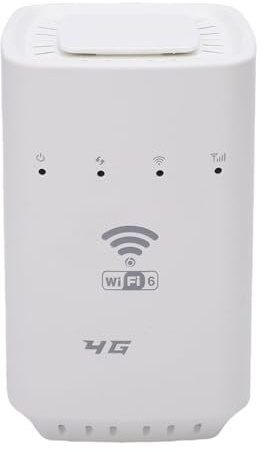 Fabater WiFi 6 Wireless Router 4G LTE CPE Router with 300Mbps Portable WiFi Hotspot for Home Use Supports WPA3 Security Standard White