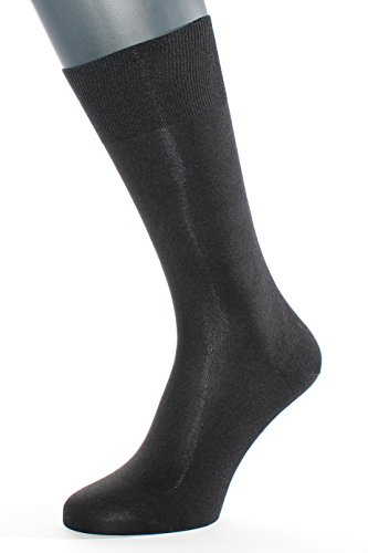 ALBERT KREUZ Die Elegante aus Seide - Herren-Socken aus 98% Seide schwarz