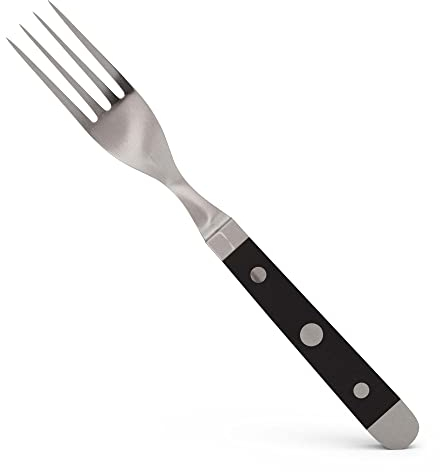 GÜDE Solingen - Tafelgabel geschmiedet, 9 cm, POM schwarz, ALPHA, Doppelkropf, Handmade Germany