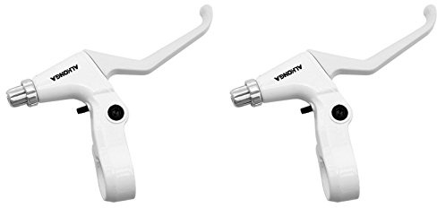 2 x Bremshebel aus Aluminium, weiß, V-Brake für Fahrrad MTB BTT 2920bl