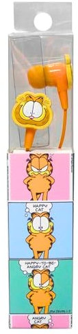 Garfield Character Orange Silicone Rubber In-Ear Earphones/Headphones 3.5mm Jack
