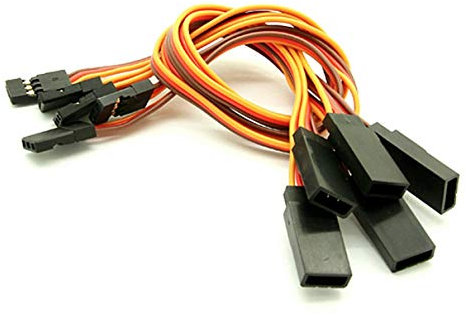 Mr.Stecker 15cm Premium Qualität Servokabel Servo Kabel Verlängerung mit JR Graupner Futaba Kompatibel Stecker Male Female 26AWG Modellbau® (2X Stück)