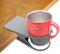 HOLLIHI Drink Cup Holder Clip - Table Desk Side Water Glass Beer Bottle Tumbler Beverage Soda Tea Coffee Mug Holder Cup Saucer Clip Design for Home Office, Grey