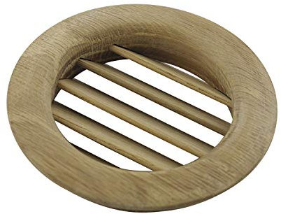 Lüftungsrosette rund ø 74 mm, Einlass ø 60 mm, Eiche roh