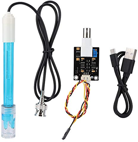 Digitales PH Sonde, 5V PH Sensormodul Digitales PH Messgerät, zusammengesetzter Elektrodentestcodesensor pH Sensor with BNC Connector, pH2.0 Interface, für Aquaponics, Fischtanks.