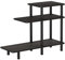 Furinno Sofa Beistelltisch mit 3 Ebenen, Holz, Espresso/Schwarz, 29.49 x 80 x 65.1 cm
