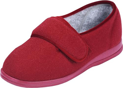 Cosyfeet Holly - Burgundy - 6-6E - Extra Wide Women's Slippers