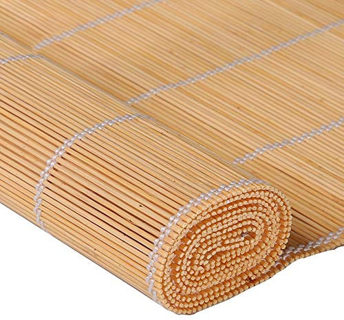 OUPAI Rollos Jalousien Natural Bamboo Roll Up Jalousie Roman Sun Shade for Haustür/Patio Roll Up Jalousien Lichtfilter Blackout, Fensterinneninstallation Alle Installationsteile enthalten