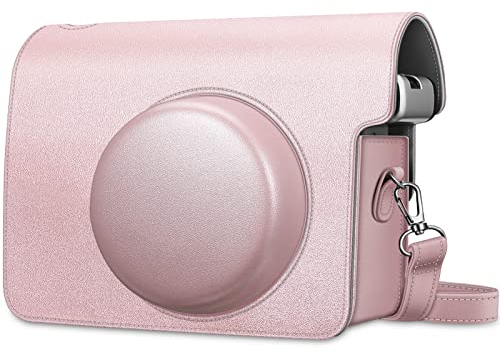 FINTIE Tasche für Fujifilm instax Wide 400/300 Sofortbildkamera - Premium Reise Kameratasche Hülle Schutzhülle Abdeckung mit abnehmbaren Riemen, Roségold