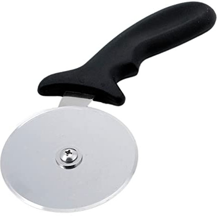 5inch Commercial Heavy Duty Stainless Steel Black Pizza Cutter Wheel Slicer (Black)