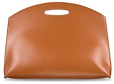 Hosoncovy PU Leather Handbag Laptop Sleeve Case for MacBook Air / MacBook 14 Inch / 13 Inch Laptop (Brown)