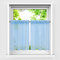 HeichkelL Scheibengardinen 2er Set Bistrogardine Voile Transparent Paarig Kurzstores Einfarbige Fensterschals Küche Vorhang Blau BxH 66x61 cm*2