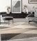 the carpet Pearl Moderner Dichter Kurzflor Wohnzimmer Schlafzimmer Teppich, Konturenschnitt, Geometrische Muster, Wellenmuster, Beige, 80 x 140 cm