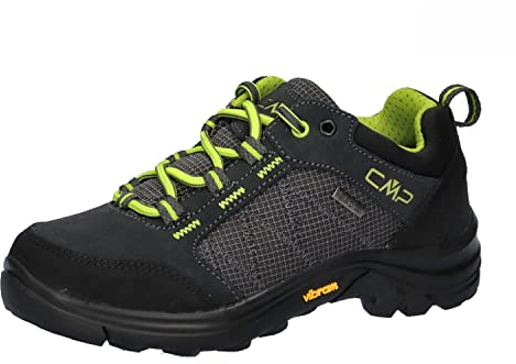 CMP Unisex Kinder Kids Thiamat Low 2.0 Trekking Wp Walking Shoe, Anthrazit Limegreen, 41 EU