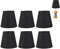Moderne Barrel Lampenschirme 6er Set, Schwarz Clip on Lampenschirm Stoff Kleiner Lampenschirm E14 Lichtschirm für Tisch Kronleuchter Wandlampe